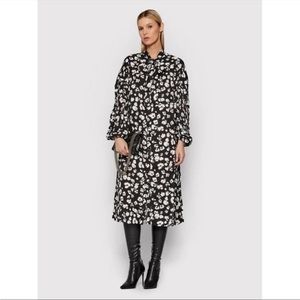 Ted baker Wilmy floral print bow crepe midi dress